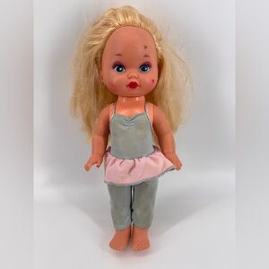 Lil Miss Makeup 13" Doll with Original Jumper and Shirt Vintage 1988 Mattel 80s